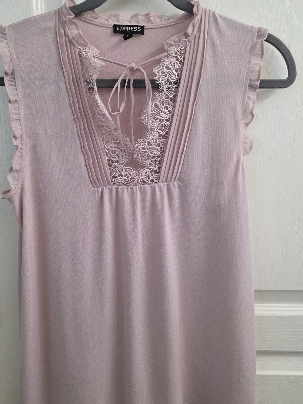 Express Light Pink Lace-Trim Sleep Chemise